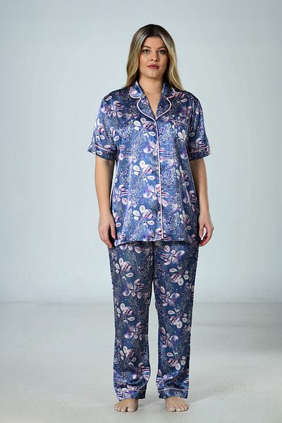 nisaNCa Premium Satin Dowry Women's Pajama Set – Korean Silk Texture, Lace Detail, Gift Box