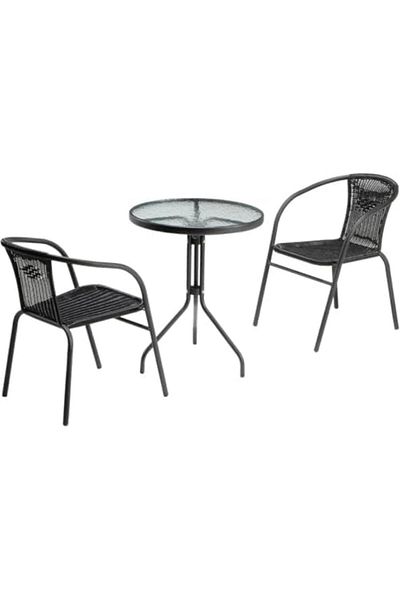 Türkiye Garden Dining Set 3 Piece (2 Chair and 1 Table) Outdoor Furniture Patio Dining Table and Chair Balco