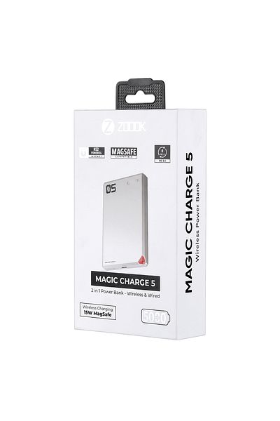 ZP ZOOOK 5000mAh Magnetic Wireless Power Bank, Qi2 Certified Portable Wireless Charger with 15W