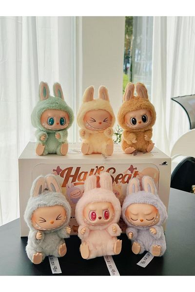 Lumely 6pc Blind Box Popmart Labubu 2nd Generation The Monsters Sit And Party Vinyl Blind Box Heart-beating