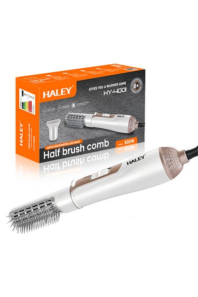 HALEY Perie cu aer cald Air 2 în 1, 800 W, 3 setări de temperatură, albă