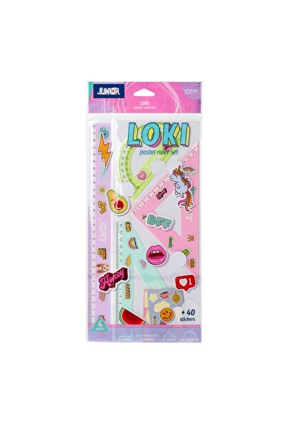 Junior Loki Cetvel Seti Pastel Renk 4 Parça (131470)