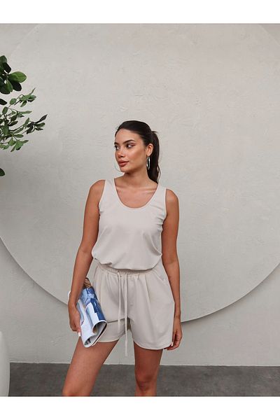 ESRAHELVACI Costum modal cu pantaloni scurți cu croiala dreaptă