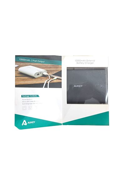 AUKEY 3.1A Dual USB 10,000mAh Portable Power Bank - Black