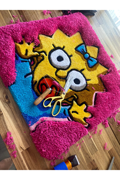 Angeles Rug Maggie Simpson 3D Tufting Halı- El Yapımı Shaggy Halı