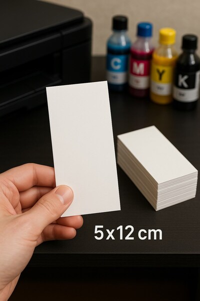 Deniz Karton 5x12 cm Toka Kartı - Takı Kartı - Bujiteri Kartı - 1.Hamur Baskı...