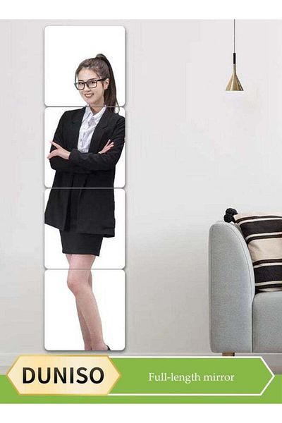 fun zone DUNISO 4 Pcs Mirror Wall Sticker