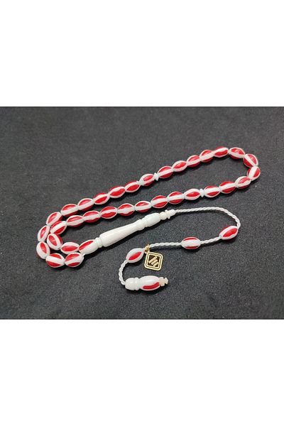 İskeçe Exclusive İskeçeli Cemil Master Artifact Enameled Watermelon Splitting Hand Size Camel Bone Certified 8097