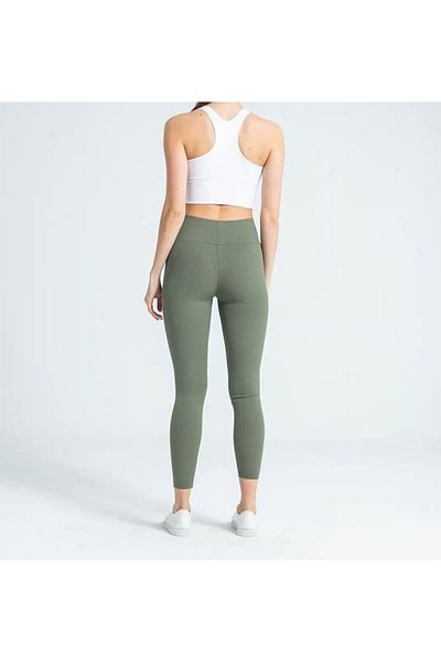 3nbe Women's Leggings Ribbed Cotton High Waist