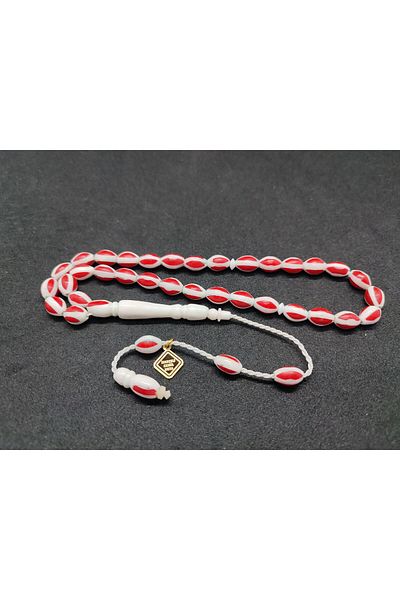İskeçe Exclusive İskeçeli Cemil Master Artifact Enameled Watermelon Splitting Hand Size Camel Bone Certified 8097
