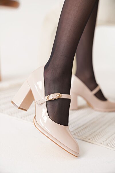 Zerenyus Alis Premium Beige Women's Heeled Shoes