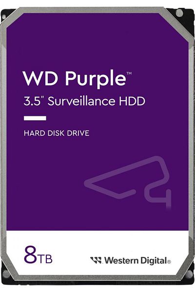 WD HDD Surveillance 8TB SATA-III 3.5 5640RPM 256MB Purple