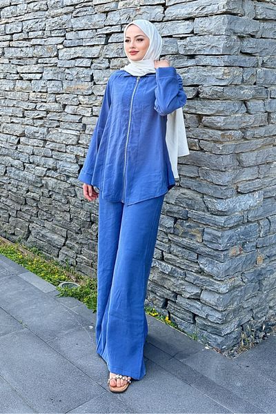 Ovn. Zippered Modal Suit - Indigo