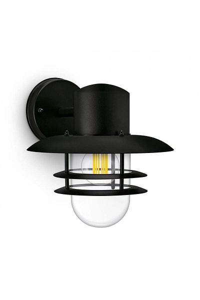 Philips Outdoor wall lamp INYMA, 1xE27, max 25W, IP44, 245x260x230mm, Black