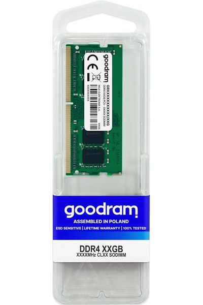 Goodram Memorie RAM notebook Goodram, SODIMM, DDR4, 8GB, CL19, 2666MHz