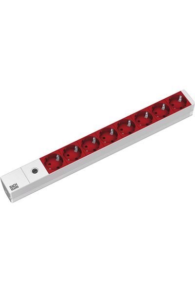 Bachmann IT PDU 8 x Schuko sockets, in IEC C14 1U, grounding, 16A/3600W, 10A fuse, length