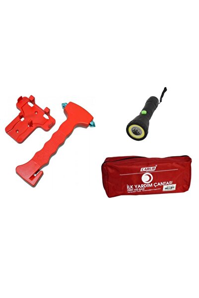 Temiz Pazar Acil Durum Araç Seti: İlk Yardım + İmdat Çekici + El Feneri