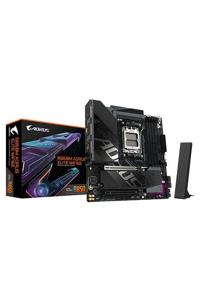 Gigabyte Placa de Baza B850M AORUS ELITE WIFI6E AM5, 4x DDR5, 1x DP 1x HDMI, 2x PCIE x16, 2x M.