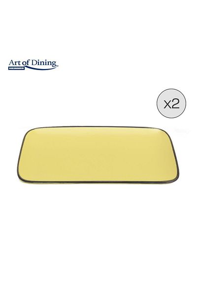 Heinner SET OF 2 CERAMIC PLATES 32x20 CM, MEDEEA, ART OF DINING