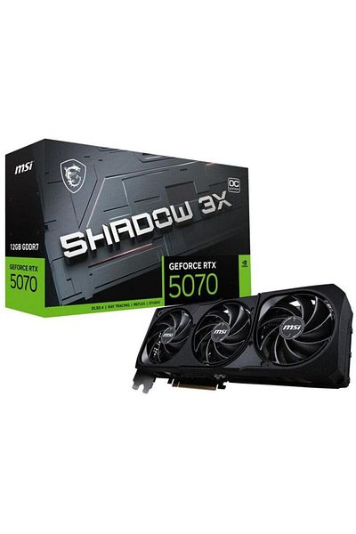 MSI Placa Video GEFORCE RTX 5070 SHADOW 3X OC 12G GDDR7 192 bit, PCIE 5.0, 3x DP 1x HDMI