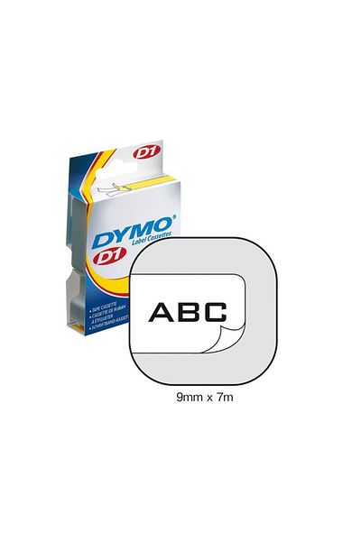 Inna marka DYMO Tape D1 Black On White 9mmx7m, 40913
