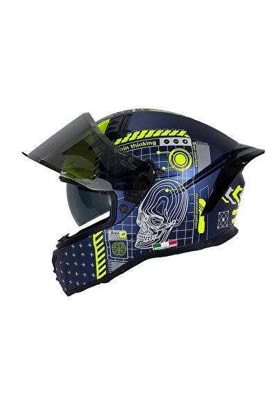 Sway 869 PRO BLUE YELLOW KASK