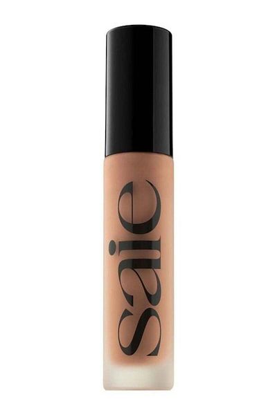 SAIE Glowy Super Skin Tint Foundation with Hyaluronic Acid, 21 Medium/Tan Golden Undertones 30ml