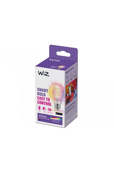 Wiz Bec LED RGB inteligent Connected Filament Clear A60, Wi-Fi, E27,6.3W (40W), 470 lm, lumina