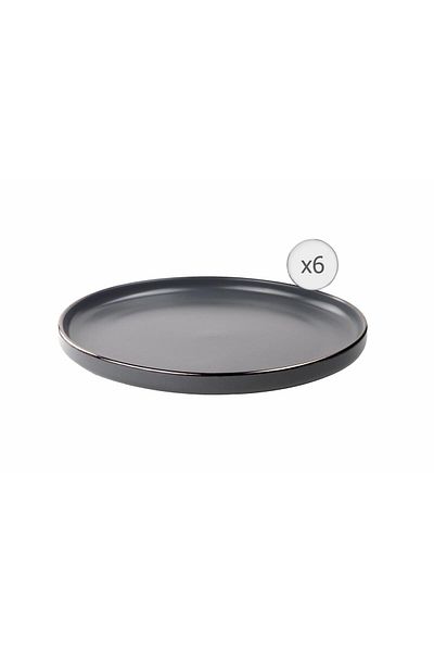 Heinner SET OF 6 PLATES, CERAMIC 27 CM, CALYPSO, ART OF DINING BY