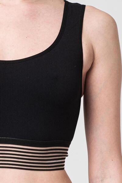 Pegas , Bustier with cutout back, Black, XS