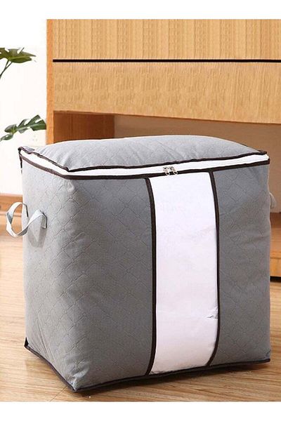 Generic 90L Large Storage Bags, Storage Bins with Reinforced Handle and Sturdy Zipper, Closet Storage for Bl
