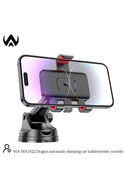Wasat ELArab WA Car Phone Holder, Mounted on Dashboard and Windshield, Compatible with All Smartphones