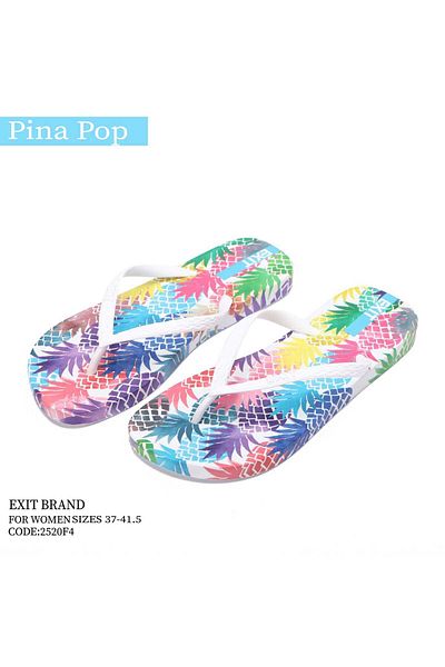 EXIT Tropical Rainbow Flip-Flops for Unisex– Colorful Summer Beach Sandals