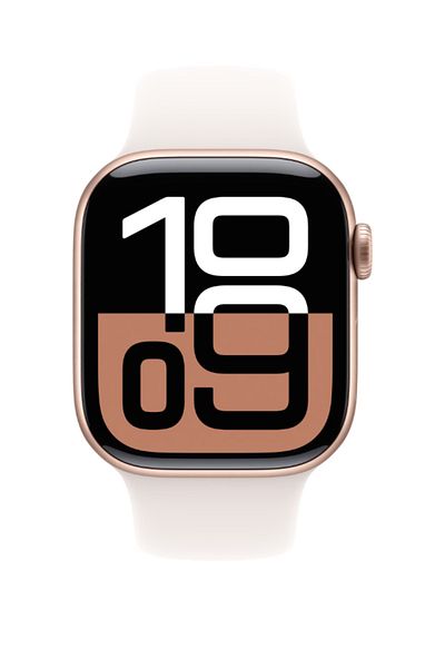 Apple Watch Series 10 GPS 42mm Rose Gold Aluminium Case with Light Blush Sport Band - M/L