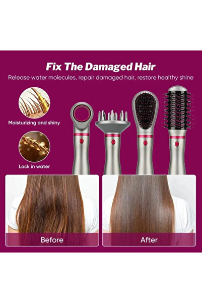 EYUSALL Multifunctional hair dryer, 4 in 1, 3 speeds, Hot air comb