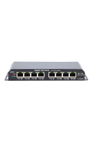 Extralink Switch Gigabit PoE KRATOS cu 8 porturi, 7 PoE + 1 Uplink, 60W