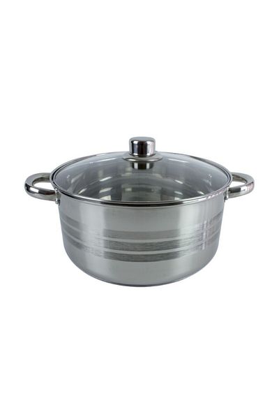 gogiva Stainless steel saucepan with lid, 7L