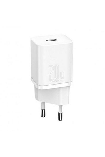 Baseus Speed Mini mains charger, Quick Charge 20W, 1 x USB Type-C 5V/3.0A, white