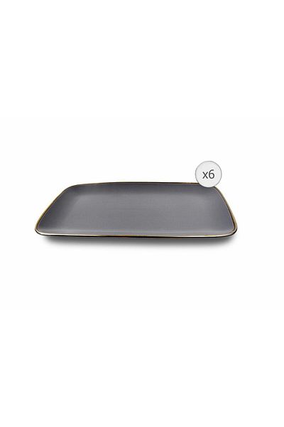 Heinner SET 6 PLATOURI CERAMICA 32x20 CM, CALYPSO, ART OF DINING BY