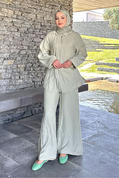Ovn. Zippered Modal Suit - Water Green
