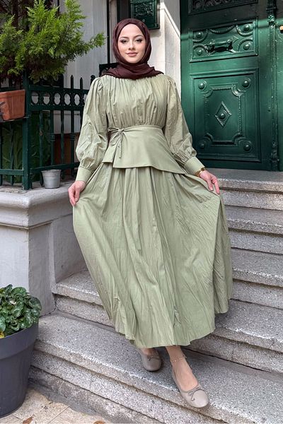 Ovn. Φόρεμα Spark Mobile Belted Voile - Χακί