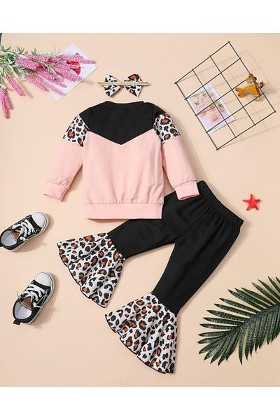 OEM Set of flared pants, blouse and headband for girls, 4-5 years, 104-110cm