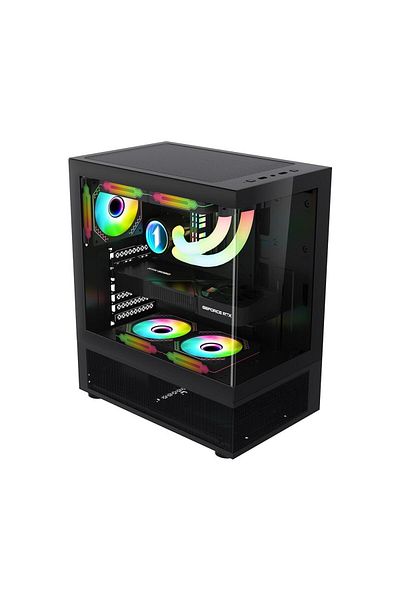 1ST PLAYER 1STPLAYER MI7-A Mid Tower ARGB BLACK Case