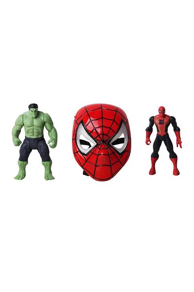 e-life shop Avengers Spider-Man Hulk Figure Toy Spider-Man Lighted Mask Set 3-Piece Super Hero Toy