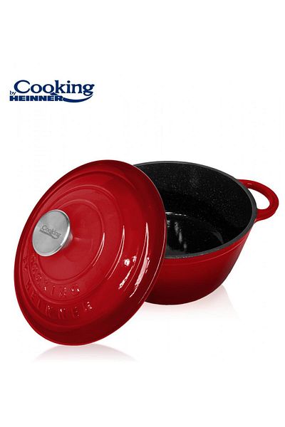 Heinner SEMIOALA FONTA+CAPAC 24x11.5CM,4L, RED LINE, COOKING BY