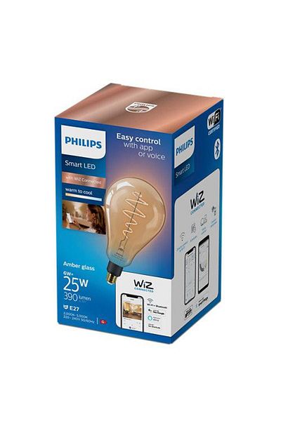 Philips Smart Philips Filament Bulb Amber PS160, Wi-Fi, Bluetooth, E27, Vintage Smart LED Bulb (Decorative)