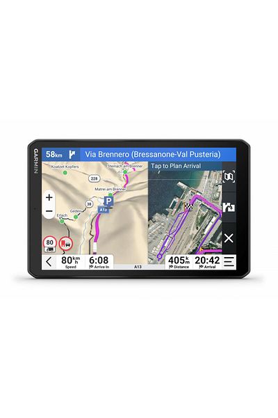 Garmin GPS Dezl LGV820, 8-inch widescreen IPS display type, TFT color, with capacitive touch panel on