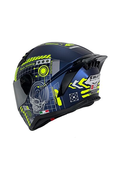 Sway 869 PRO BLUE YELLOW KASK