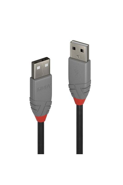 LİNDY Cablu transfer date LY-36694, USB 2.0 Type A to A, 3m, Anthra Line