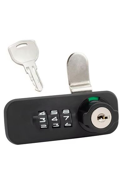 usin Left 3 Digit Combination and Key Mechanical Home Workplace School Hotel Furniture Drawer Cabinet Lock-Left Lock